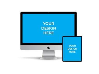 Free Imac And Ipad Mini In 4 Colors Mockup Generator Smartmockups